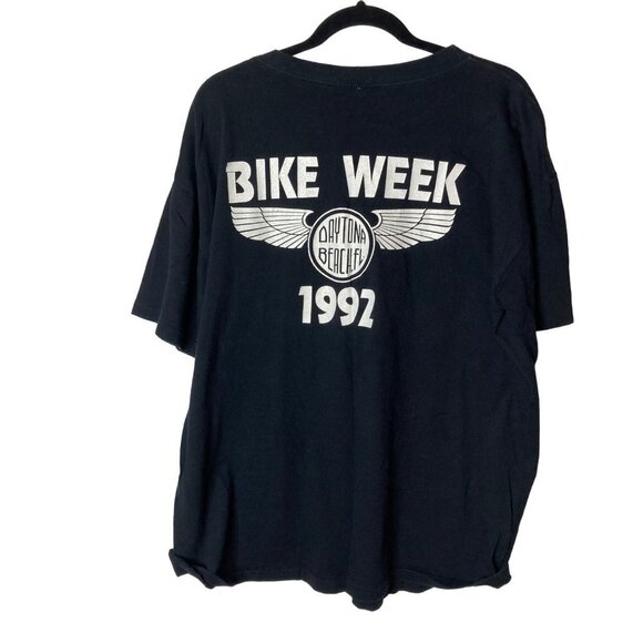 Bike Week Daytona 1992 Graphic Shirt Sz XL Single Stitch Vintage Motorcycle READ - Picture 2 of 7